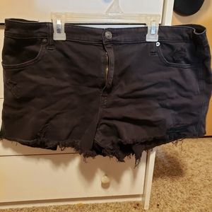 Aerie Daydream Denim Black Shorts XL